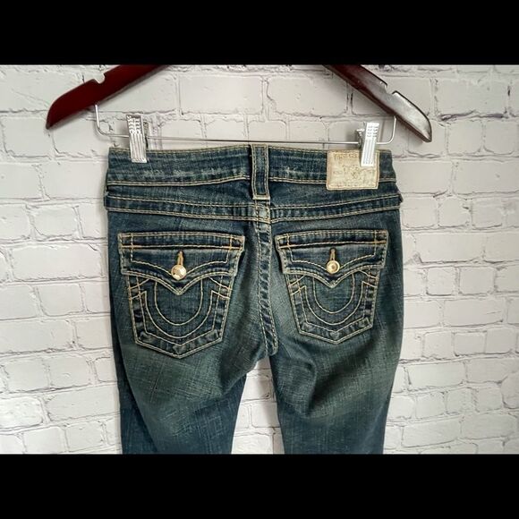 True Religion Low Rise Dirty Wash Jeans Sz 24 - Picture 5 of 7